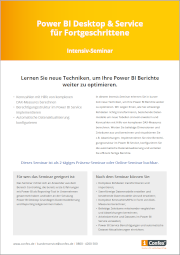 Deckblatt der Infobroschüre: Power BI Desktop & Service für Fortgeschrittene